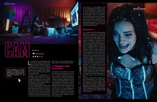 L
a giovane Alice, per guadagnare soldi
nel modo più semplice e rapido possi-
bile, ha scelto di diventare una cam-girl.
La ragazza è iscritta a un sito nel quale gli
utenti possono comunicare con lei in diretta
tramite una chat e, nel tentativo di scalare la
classifica (sia per l’orgoglio, sia per il denaro),
inizia a compiere gesta sempre più estreme,
inclusi dei falsi suicidi.
L’obiettivo di Alice è raggiungere il cin-
quantesimo posto, posizione fino ad ora
mai superata, mentre nella sua vita privata
ha deciso di tenere all’oscuro amici e parenti,
evitando anche qualsiasi tipo di contatto con
gli internauti, con cui tiene anche costose vi-
deochiamate private a pagamento.
In Cam, la Nostra scopre un giorno che il
suo profilo è stato hackerato e che una sua
esatta replica sta tenendo nuovi show in di-
retta: impossibilitata a rientrare in possesso
del suo account, Alice inizia a essere sempre
più spaventata dal procedere degli eventi e,
mentre il suo clone sta salendo sempre di più
in classifica, si attiva per scoprire chi possa
esserci dietro a questo inquietante furto di
dati e ai video con la fotocopia di se stessa.
IL TERRORE CORRE
SULLA RETE
Può sembrare un horror/thriller come tanti
altri, semplice nell’impianto base e indiriz-
zato a un pubblico perlopiù giovane, ma
Cam nasconde in realtà diversi significati
all’interno della sua essenziale costruzione
narrativa, lanciando un messaggio ambiguo
nei confronti della dipendenza da internet
e della sempre più esasperante evoluzio-
ne tecnologica. Tornano alla mente echi di
Black Mirror nella ricerca della protagonista
di scalare a tutti i costi la classifica, e non
è un caso che più si renda protagonista di
gesta estreme e sadomaso, più scali le po-
sizioni, amara constatazione di un pubblico
pagante ormai ossessionato dalla violenza e
dalla crudeltà, che ben rispecchia il voyeuri-
smo contemporaneo.
ALICE, CAM-GIRL SU UN PO-
POLARE SITO ONLINE, SI VEDE
RUBARE IL PROPRIO ACCOUNT
PER ESSERE SOSTITUITA DA
UN’ESATTA REPLICA DI SE
STESSA.
STREAMING
Daniel Goldhaber
E se l’inizio, con i crudi messaggi in chat
room, fa sospettare una forte dose di violen-
za a venire, l’operazione si instrada invece
su altre vie psicologiche, guardando anche
ad alcune opere lynchiane nella gestione
del personaggio di Alice e nel dipanarsi di
questo enigma apparentemente inspiegabi-
le, inserendo false piste e mantenendo una
voluta chiave metaforica nella definitiva riso-
luzione, lasciata in un limbo di ipotesi tutte
potenzialmente plausibili, con un finale che
riapre potenzialmente il cerchio in maniera
più necessaria che catartica.
Web-horror
Cam, prodotto dalla sempre prolifica Blum
Productions e acquisito in esclusiva da
Netflix come produzione originale, dimostra
di conoscere i gusti degli spettatori attuali
e sfrutta al meglio il mondo delle videochat
erotiche, imbastendo un sottotesto horror/
mystery in una messa in scena pop e colo-
rata, ben presto scossa da una tensione pal-
pabile che raggiunge alti picchi emotivi in
più di un’occasione: quando la madre, alla
festa di compleanno, viene a conoscenza
del lavoro di Alice, l’atmosfera diventa op-
primente e inquieta al punto giusto. Non
mancano neppure riusciti picchi di ironia cri-
tica nei confronti di uno dei tanti lati oscuri
del web, e di come vendere il proprio corpo
o la propria immagine sia ormai una consue-
tudine per ragazze in cerca di denaro facile.
Certo la sceneggiatura è scossa da qualche
forzatura, e il mancato intervento delle for-
ze dell’ordine risulta dichiaratamente poco
verosimile, ma i novanta minuti di visione
utilizzano la narrazione in una chiave me-
taforica, tirando in mezzo il tema del dop-
pelgänger, gli recenti sviluppi delle app di
riconoscimento facciale e delle intelligenze
artificiali, e affidando al gusto e al raziocinio
di chi guarda il compito di selezionare una
personale soluzione alla reale evoluzione
filmica.
L’esordiente regista Daniel Goldhaber ge-
stisce magistralmente il ritmo, scampando i
tempi morti e occupando al meglio la logi-
stica ambientale di computer e affini (la resa
dei conti finale, attraverso un geniale gioco
specchiato, è da applausi), e la protagonista
Madeline Brewer (vista nelle serie cult Oran-
ge Is the New Black e The Handmaid’s Tale)
è abilissima nello sfumare una figura a forte
rischio caricaturale.
Madeline Brewer
Dal 13.12.18
 