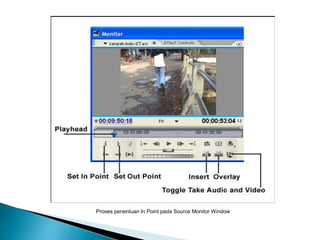 Proses penentuan In Point pada Source Monitor Window 
 