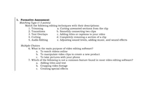 Video editing PowerPoint Presentation Grade 8