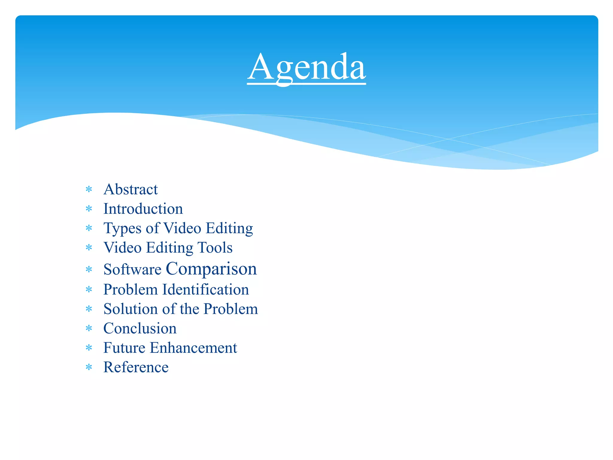 Video Editing PPT PPT