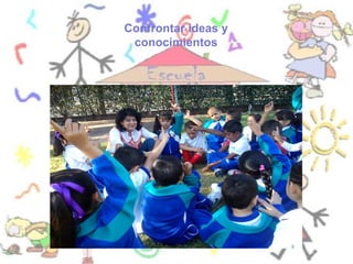 Confrontar ideas y
 conocimientos
 