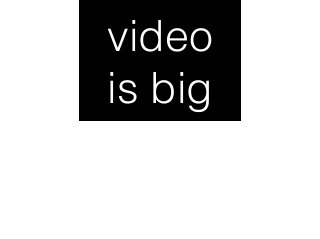 video 
is big 
 
