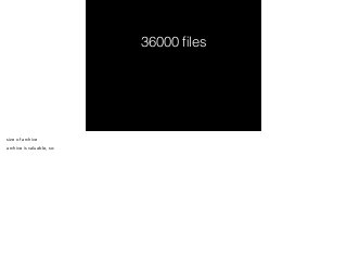 36000 files 
size of archive 
archive is valuable, so: 
 
