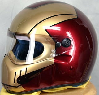 Videogame inspired motorcycle helmets