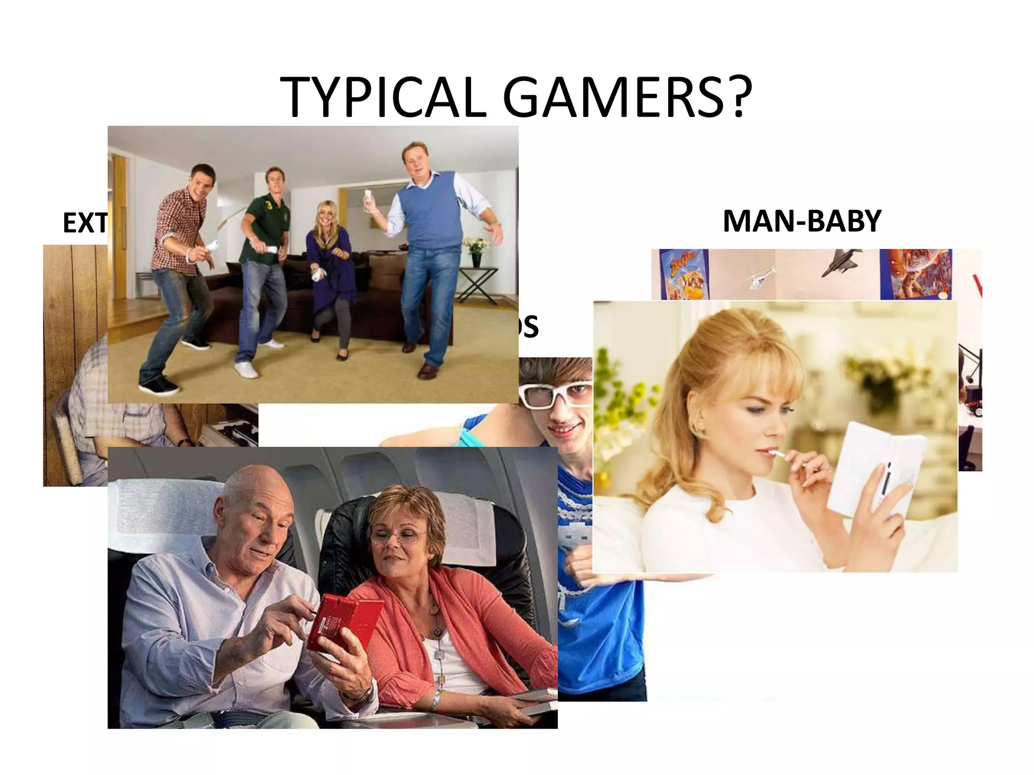 Nintendo – rather than competing directly with Microsoft and Sony for the same type of consumers Nintendo decided to ‘grow’ the market.Killer App – Brain Training2004 DS released – touchscreen, innovative, cheap to design for.2006Wii released – motion sensing controls, easy to use, cheap to design for. Killer App – Wii Fit