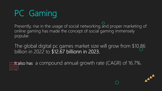 PC Gaming
Presently, rise in the usage of social networking and proper marketing of
online gaming has made the concept of ...