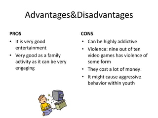 Video gaming presentation
