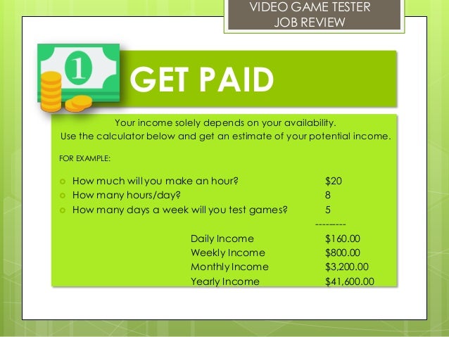 video game tester job