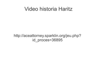 Video historia Haritz



http://aceattorney.sparklin.org/jeu.php?
           id_proces=36895
 