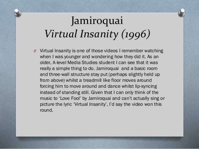 Jamiroquai Virtual Insanity 1996 O jamiroquai virtual insanity 1996 o