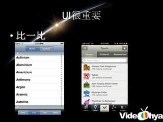 UI很重要

• 比一比
 