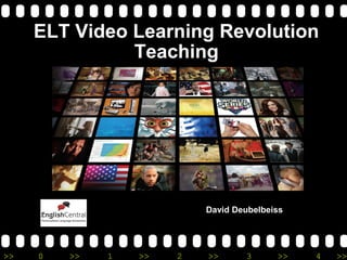 ELT Video Learning Revolution
Teaching

David Deubelbeiss

>>

0

>>

1

>>

2

>>

3

>>

4

>>

 