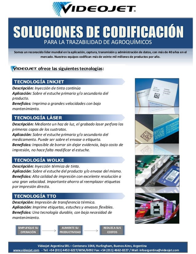 Videojet Argentina Trazabilidad de Agroquímicos