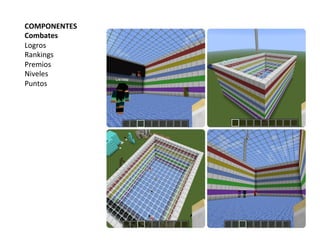 COMPONENTES	
  
Combates	
  
Logros	
  
Rankings	
  
Premios	
  
Niveles	
  
Puntos	
  
 