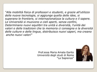 Cyberspazio didattico: racchiude la pagina del docente e del tutor