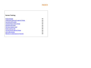 ICRISAT Communication Resources Catalogue- September 2018