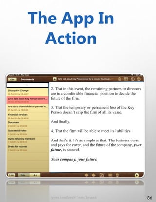 The App In
Action
86
 