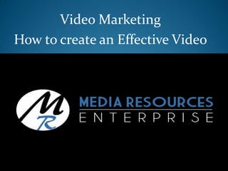 Video Marketing How to create an Effective Video 