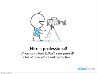 Hire a professional!
...if you can afford it.You’ll save yourself
a lot of time, effort and headaches.
Monday, June 24, 13
 