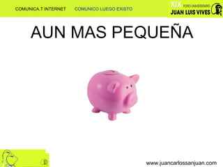 AUN MAS PEQUEÑA www.juancarlossanjuan.com COMUNICA.T INTERNET  COMUNICO LUEGO EXISTO 