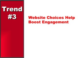 Trend #3 Website Choices Help Boost Engagement 