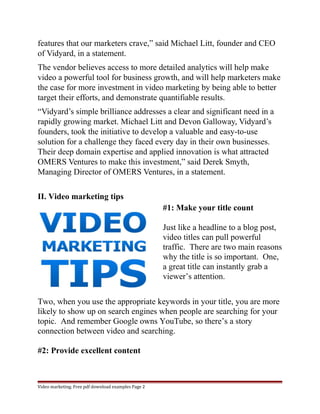 Video marketing toronto