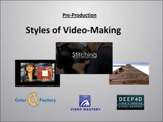Pre-Production


Styles of Video-Making
 