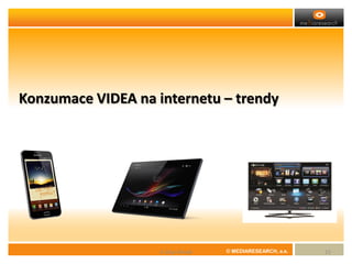 © MEDIARESEARCH, a.s.A Step Ahead 15
Konzumace VIDEA na internetu – trendyKonzumace VIDEA na internetu – trendy
 