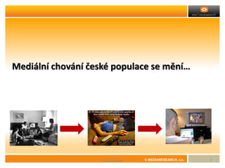 © MEDIARESEARCH, a.s.A Step Ahead 2
Mediální chování české populace se mění…Mediální chování české populace se mění…
 