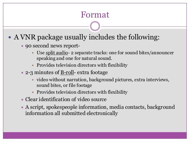 Video News Release