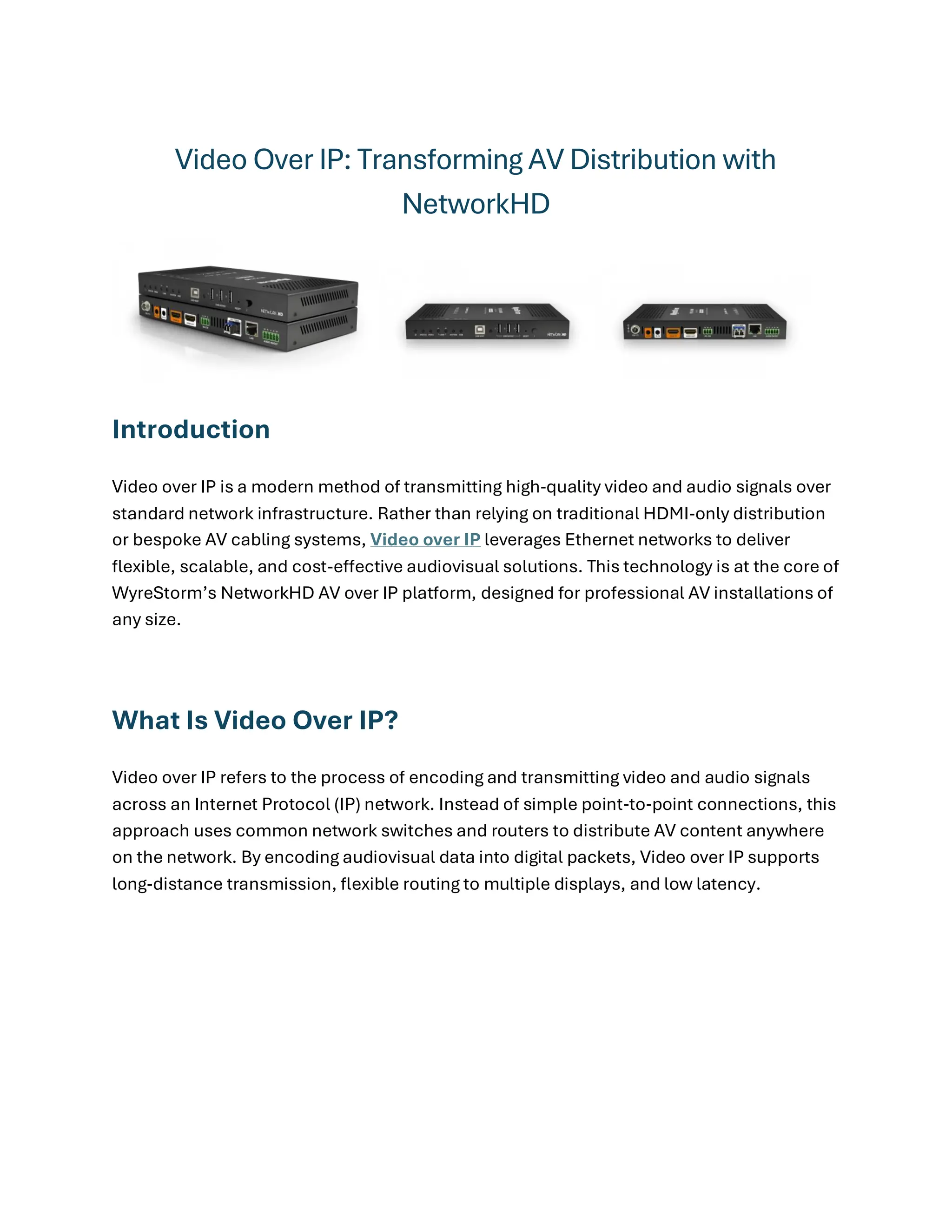 Video Over IP Transforming AV Distribution with NetworkHD.pdf