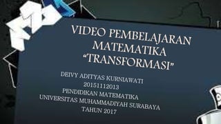 Video pembelajaran matematika