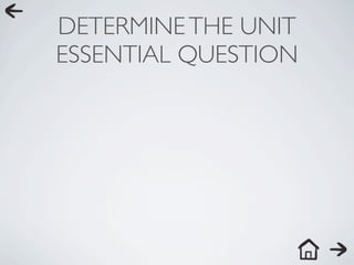 DETERMINE THE UNIT
ESSENTIAL QUESTION
 