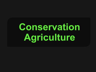 Conservation
Agriculture
 
