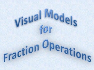 Visual Models  for Fraction Operations 