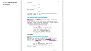 Script breakdown
example