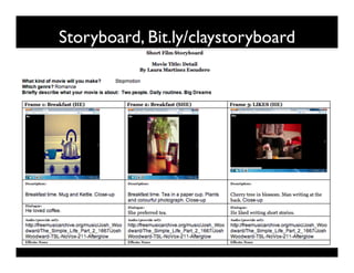Storyboard, Bit.ly/claystoryboard
 