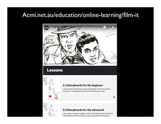 Acmi.net.au/education/online-learning/ﬁlm-it
 