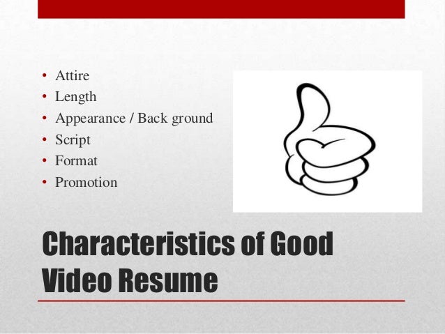 video resume script