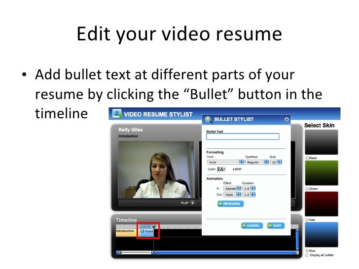 making a video resumes