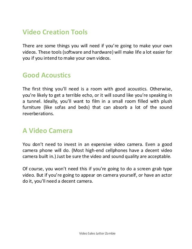 Video Salesletter Guide How To Make Video Sales Letter