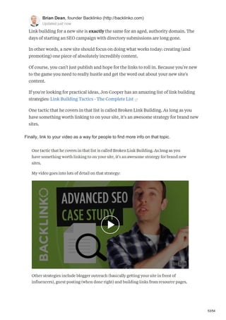 Finally, link to your video as a way for people to find more info on that topic.
53/54
 