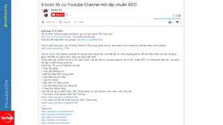 #YoutubeO2014 @imKhiemVu 
 