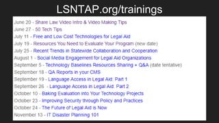 LSNTAP.org/trainings
 
