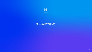 チームについて
03
21
 