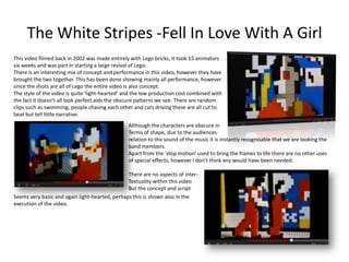  Since Indie Rock is generally a broad Genre (many sub-Genres) it generally contains a mixture of narrative and performance.