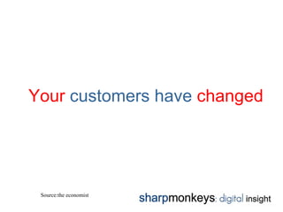 Your customers have changed




 Source:the economist
 