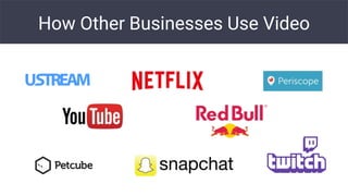 How Other Businesses Use Video
 