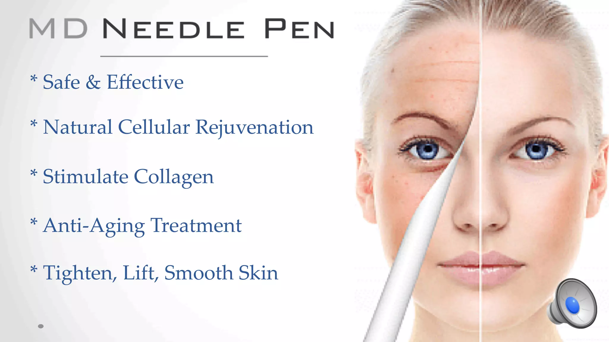 * Safe & Effective
* Anti-Aging Treatment
* Natural Cellular Rejuvenation
* Stimulate Collagen
* Tighten, Lift, Smooth Skin