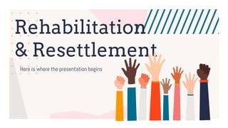 Rehabilitation
& Resettlement
Here is where the presentation begins
 